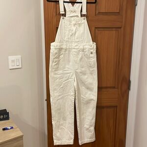 Madewell white Jean overalls